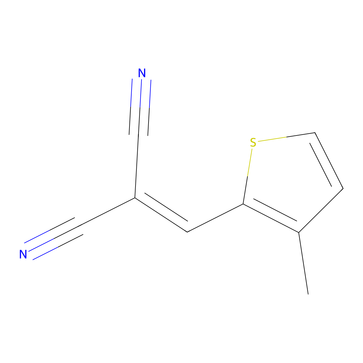 [(3-Methylthiophen-2-yl)methylidene]propanedinitrile molecular structure, CAS 81020-76-0