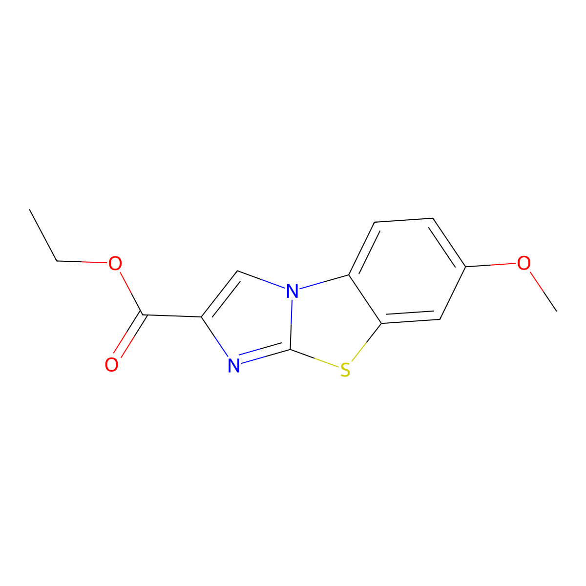 Ethyl 7-methoxybenzo[d]imidazo[2,1-b]thiazole-2-carboxylate molecular structure, CAS 81021-97-8