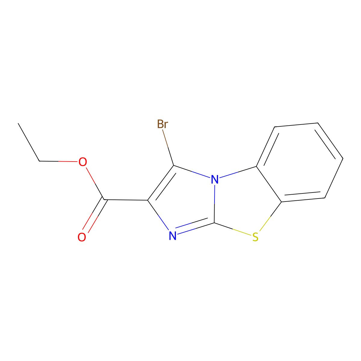 Ethyl 3-bromoimidazo[2,1-b][1,3]benzothiazole-2-carboxylate molecular structure, CAS 81021-98-9