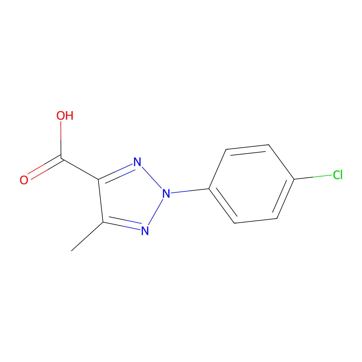 2-(4-Chloro-phenyl)-5-methyl-2H-[1,2,3]triazole-4-carboxylic acid molecular structure, CAS 81022-34-6