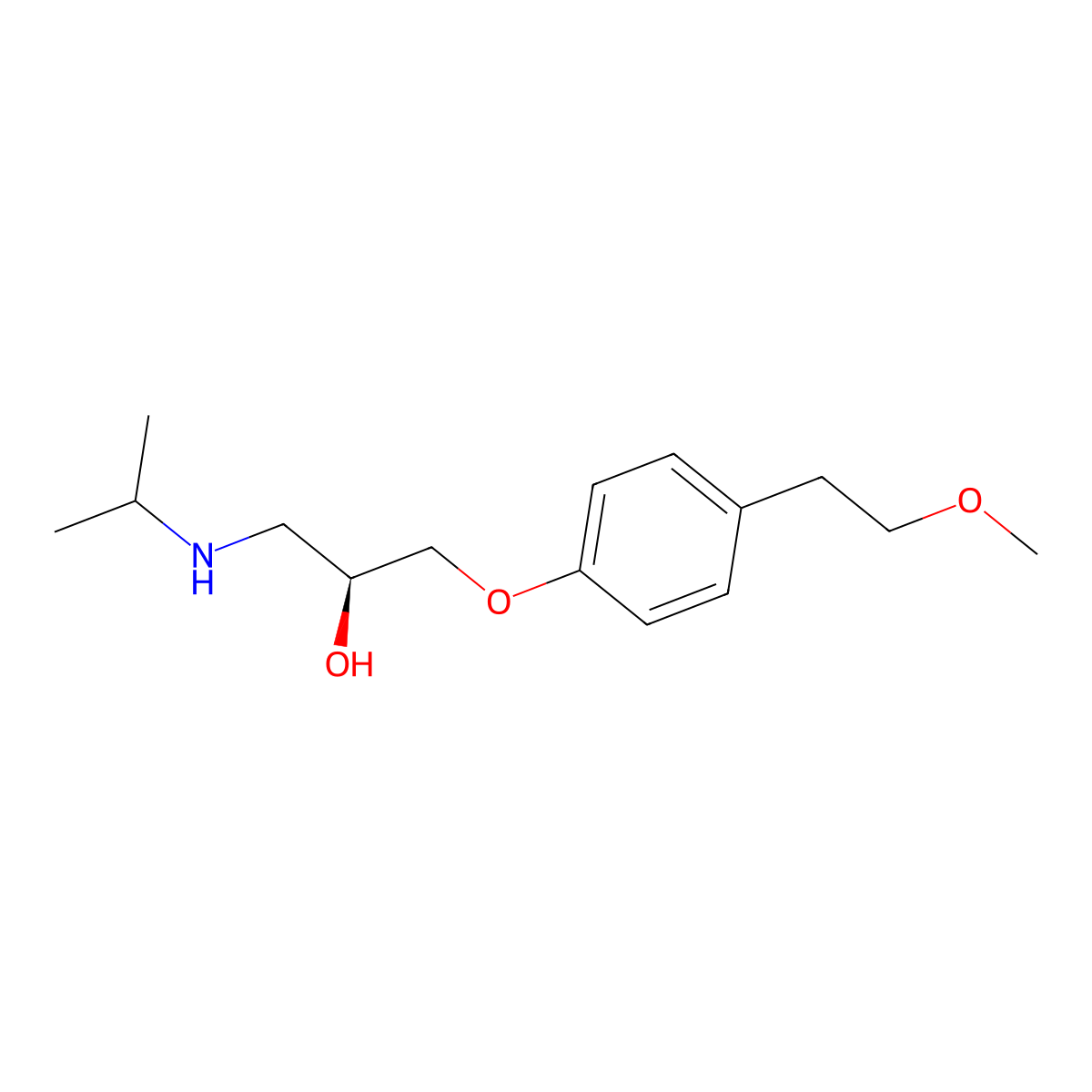 (S)-Metoprolol molecular structure, CAS 81024-42-2
