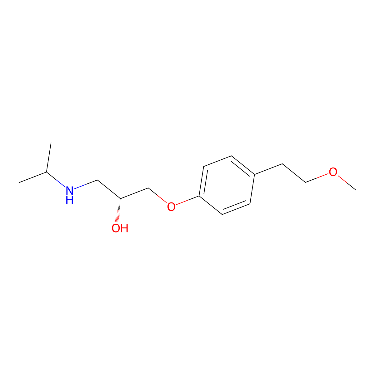 (+)-Metoprolol molecular structure, CAS 81024-43-3