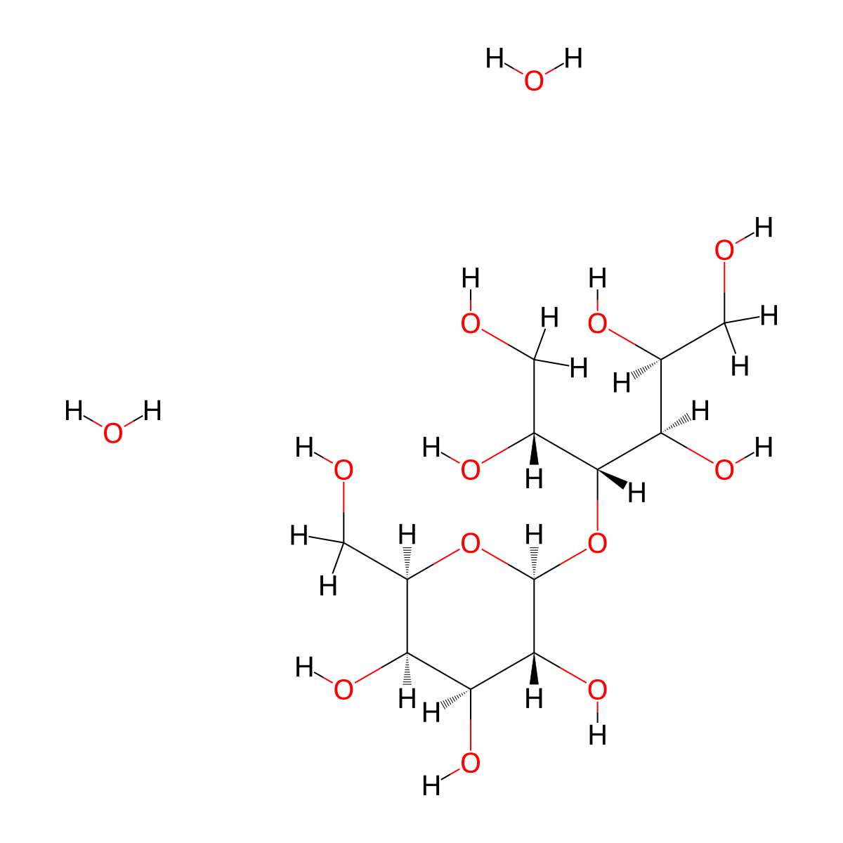 Lactitol dihydrate molecular structure, CAS 81025-03-8