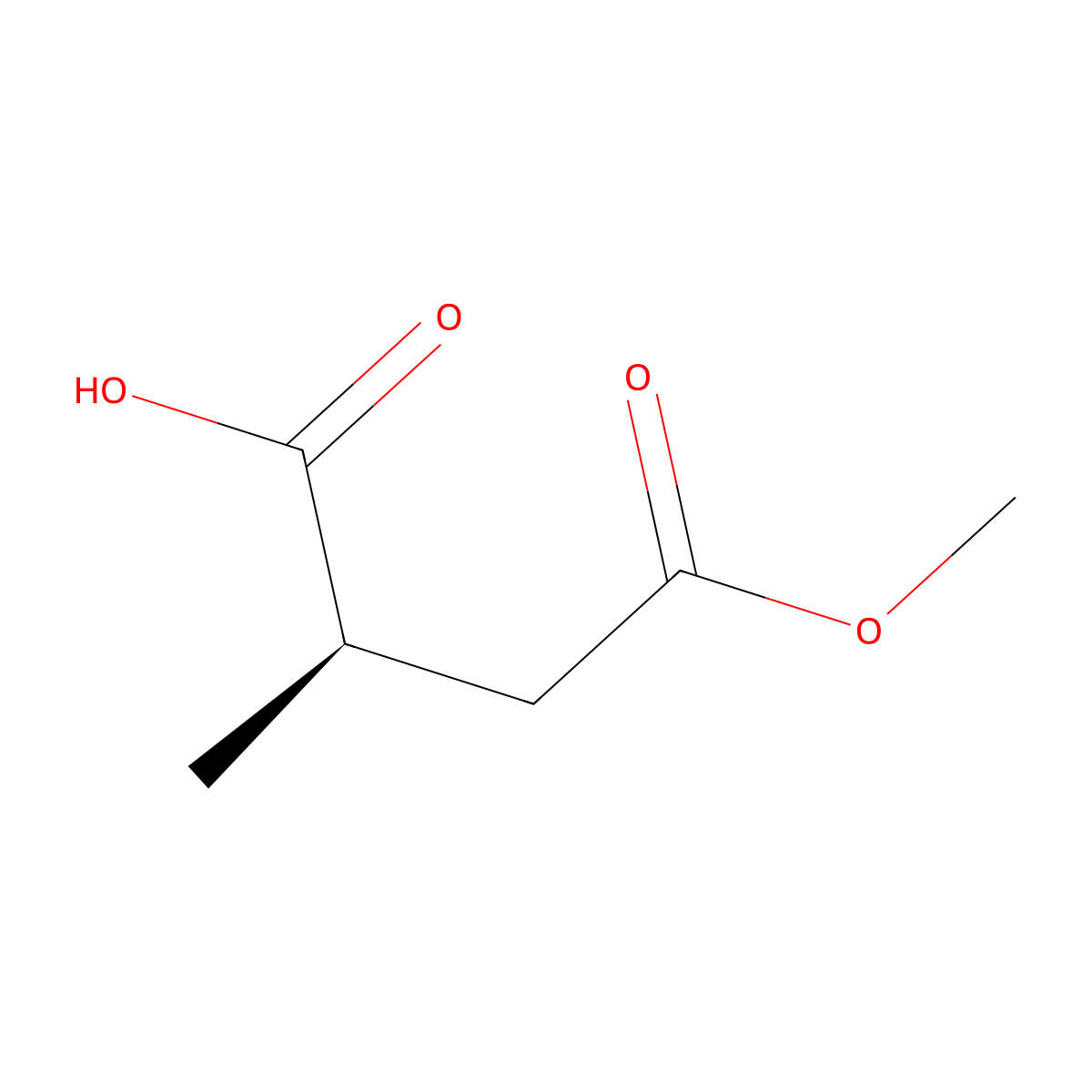(R)-4-Methoxy-2-methyl-4-oxobutanoic acid molecular structure, CAS 81025-83-4