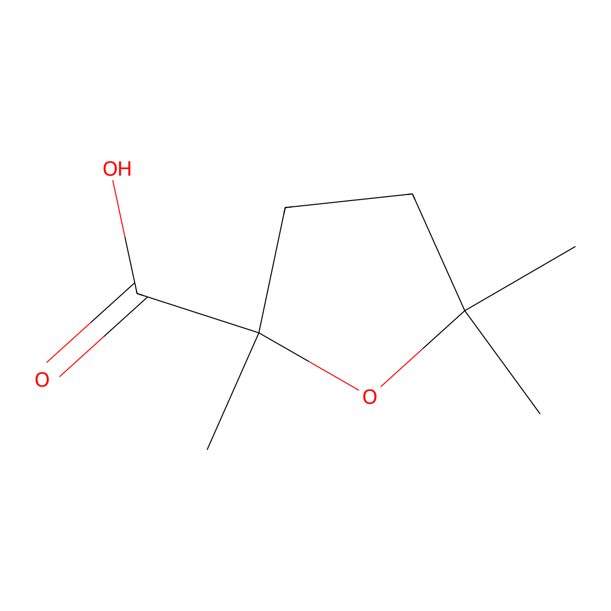 2,5,5-Trimethyloxolane-2-carboxylic acid molecular structure, CAS 81027-80-7
