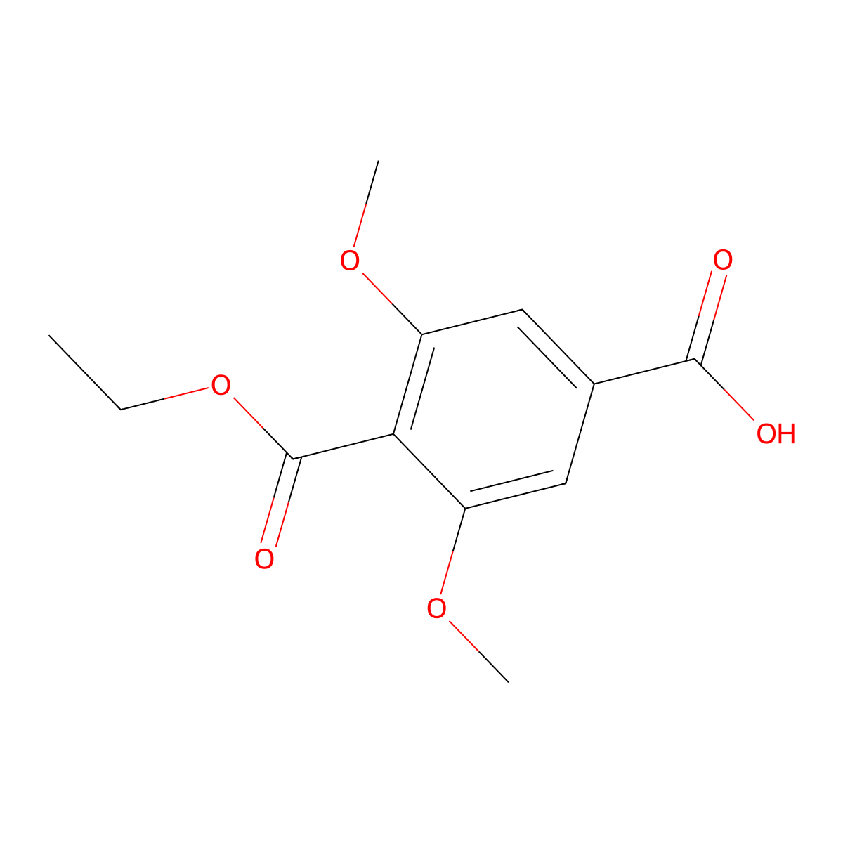 4-(Ethoxycarbonyl)-3,5-dimethoxybenzoic acid molecular structure, CAS 81028-93-5