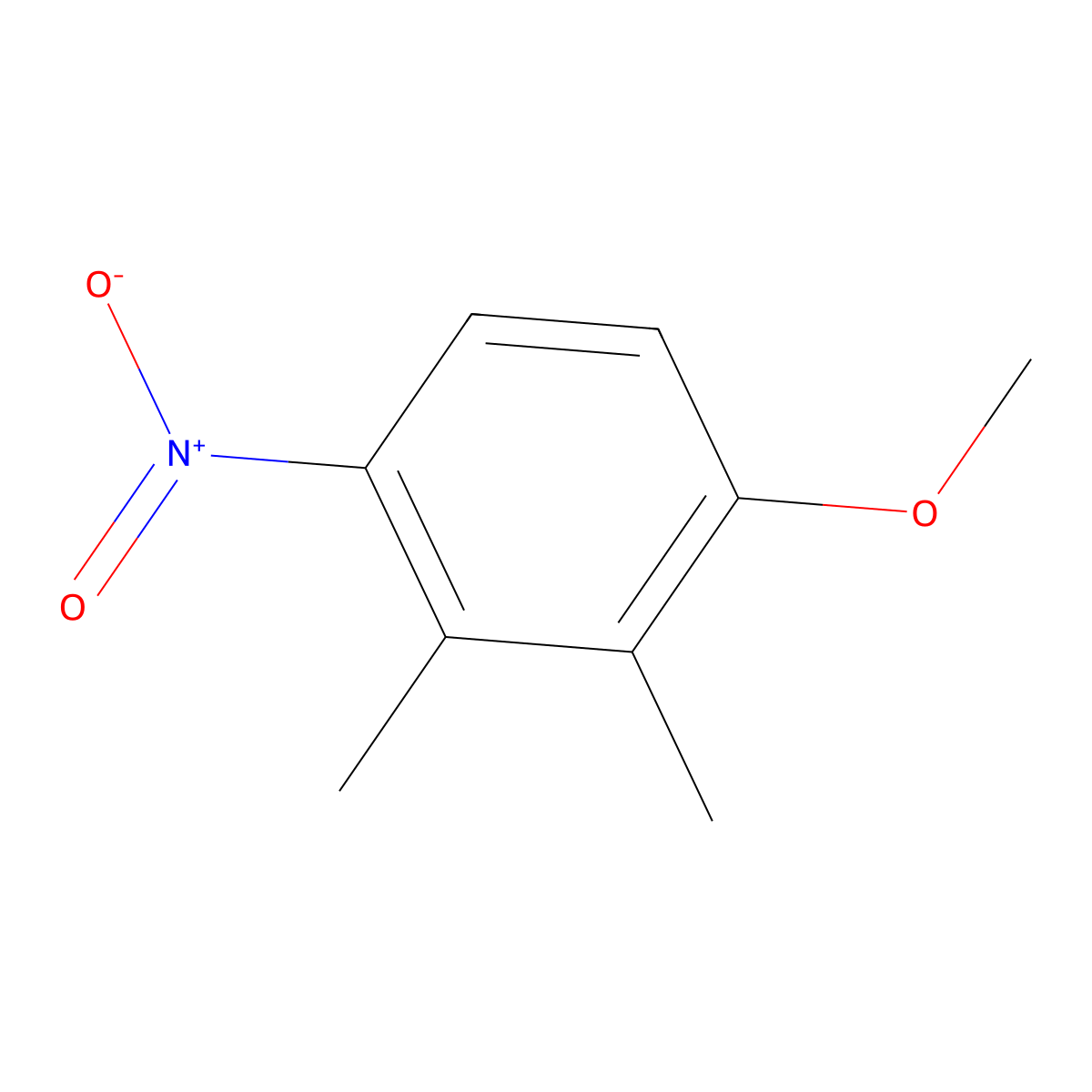2,3-Dimethyl-4-nitroanisole molecular structure, CAS 81029-03-0