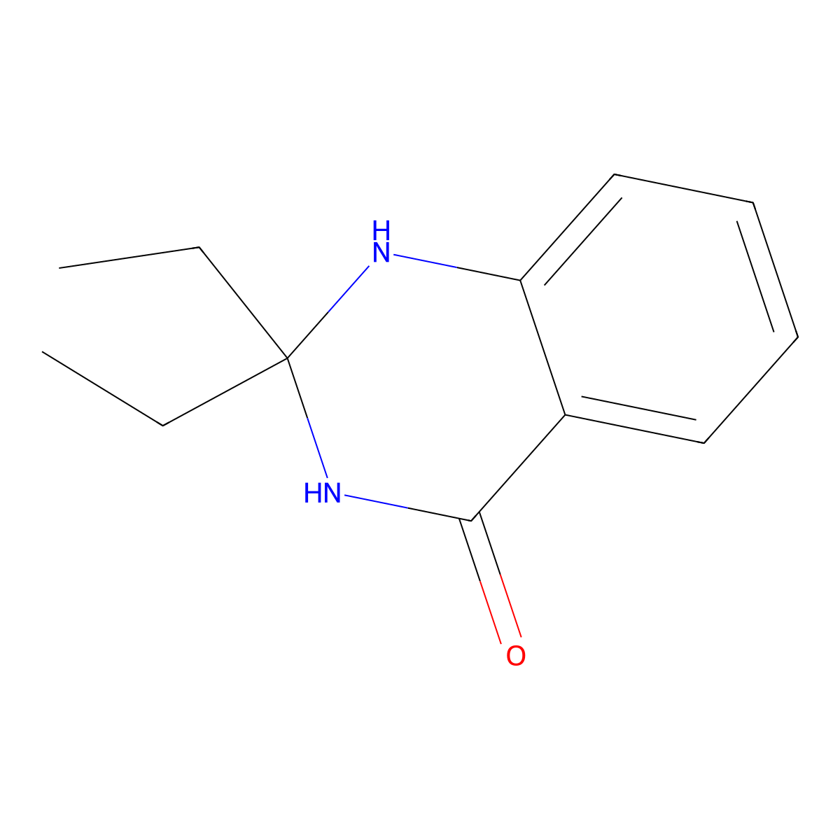 2,2-diethyl-2,3-dihydroquinazolin-4(1H)-one molecular structure, CAS 81038-76-8