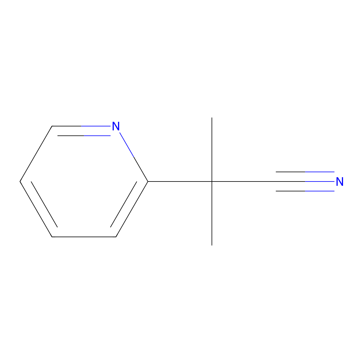 2-Methyl-2-pyridin-2-ylpropanenitrile molecular structure, CAS 81039-18-1