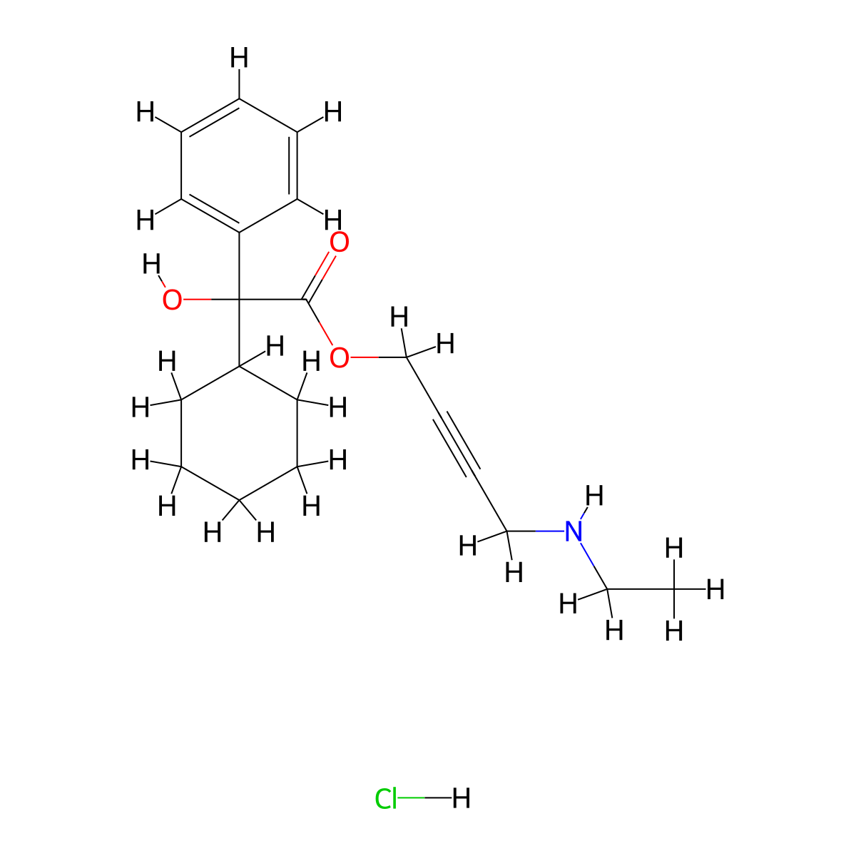 rac Desethyl Oxybutynin Hydrochloride molecular structure, CAS 81039-77-2