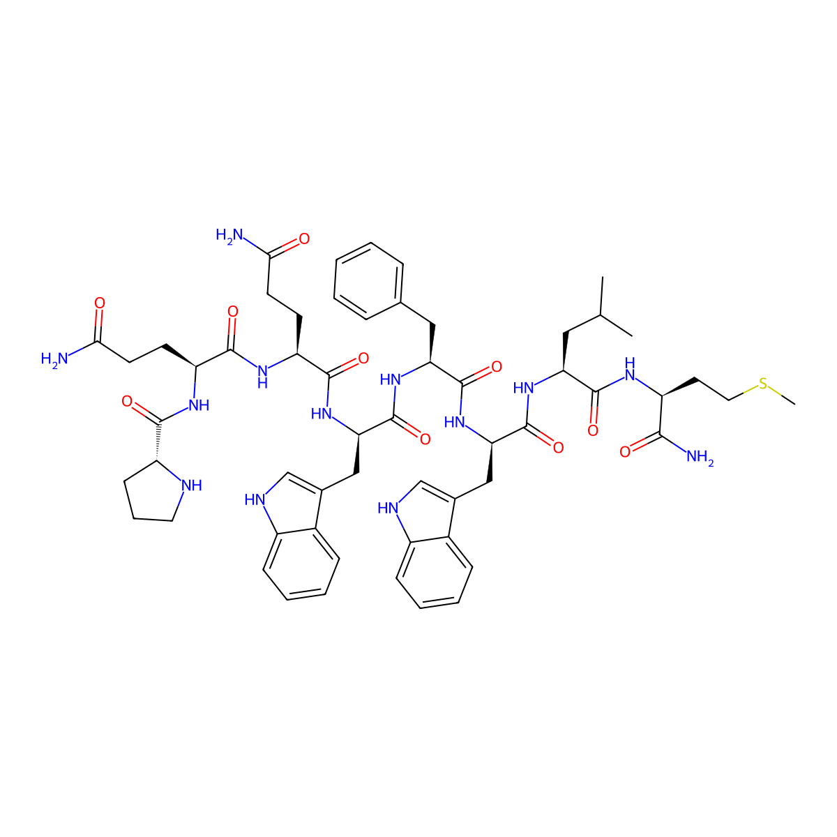 Substance P (4-11), pro(4)-trp(7,9)- molecular structure, CAS 81039-85-2