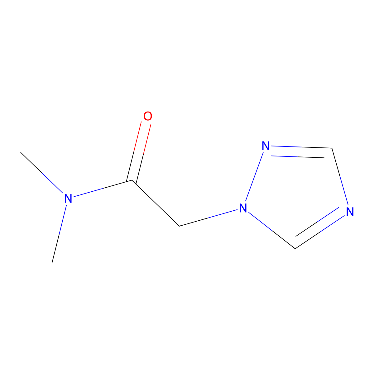 N,N-dimethyl-2-(1H-1,2,4-triazol-1-yl)acetamide molecular structure, CAS 81041-92-1
