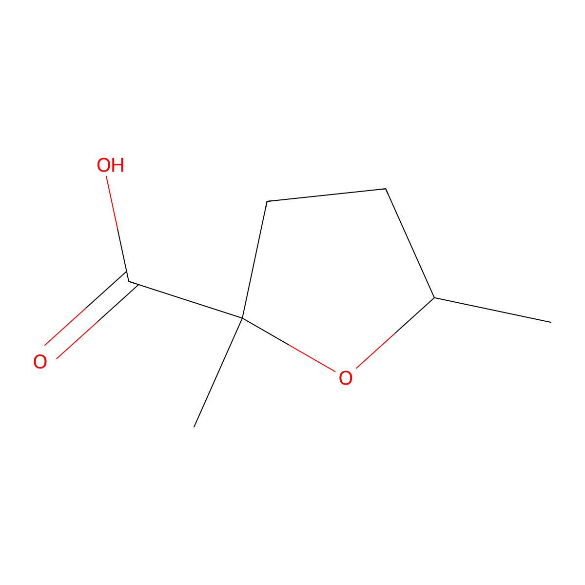 2,5-Dimethyloxolane-2-carboxylic acid molecular structure, CAS 81045-28-5