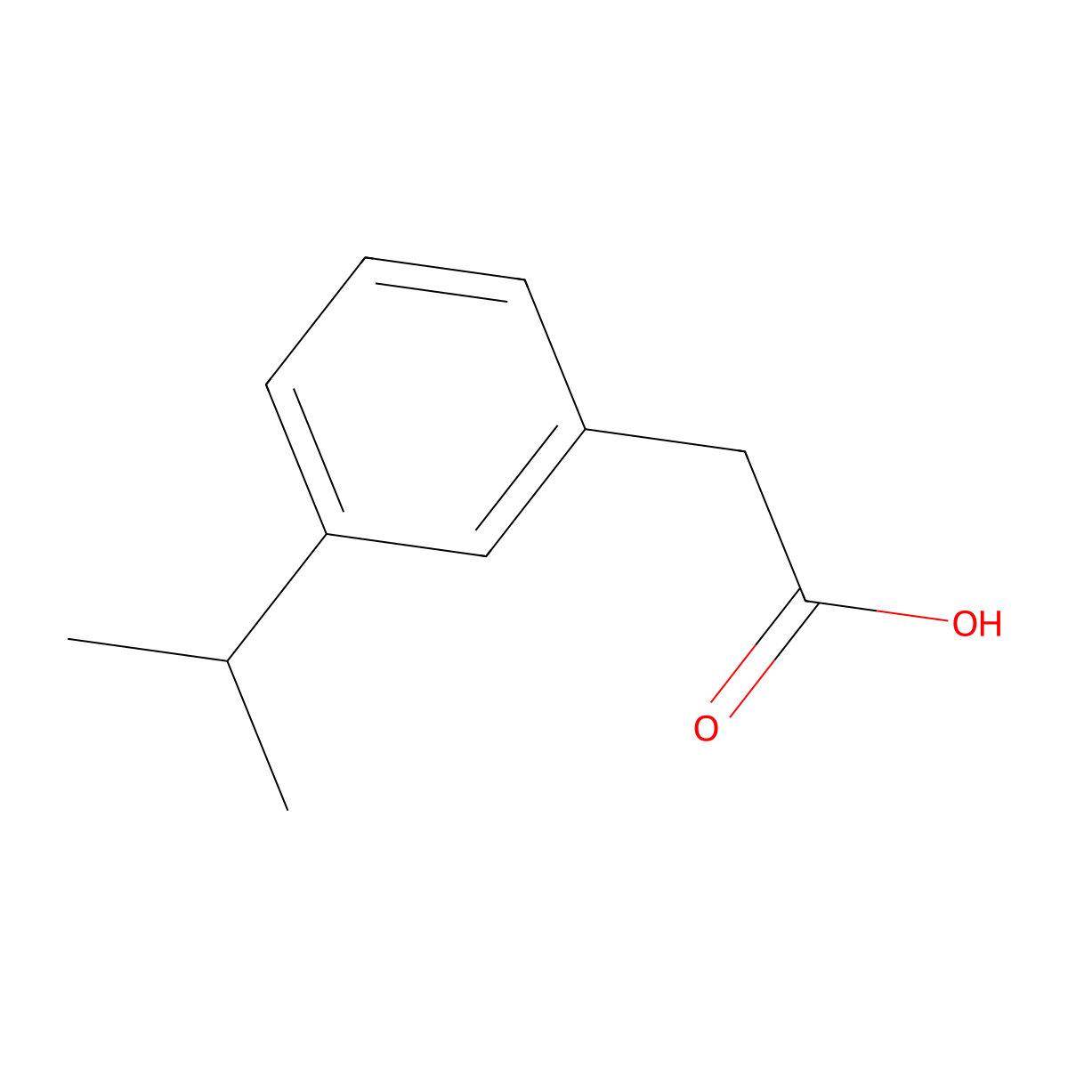 2-[3-(Propan-2-yl)phenyl]acetic acid molecular structure, CAS 81049-21-0