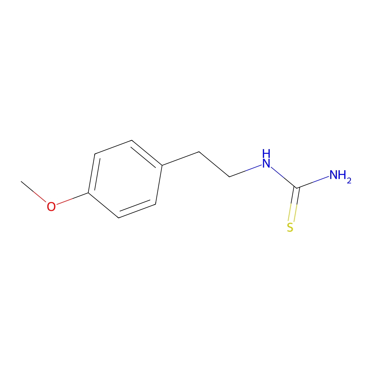 N-[2-(4-methoxyphenyl)ethyl]thiourea molecular structure, CAS 81050-04-6
