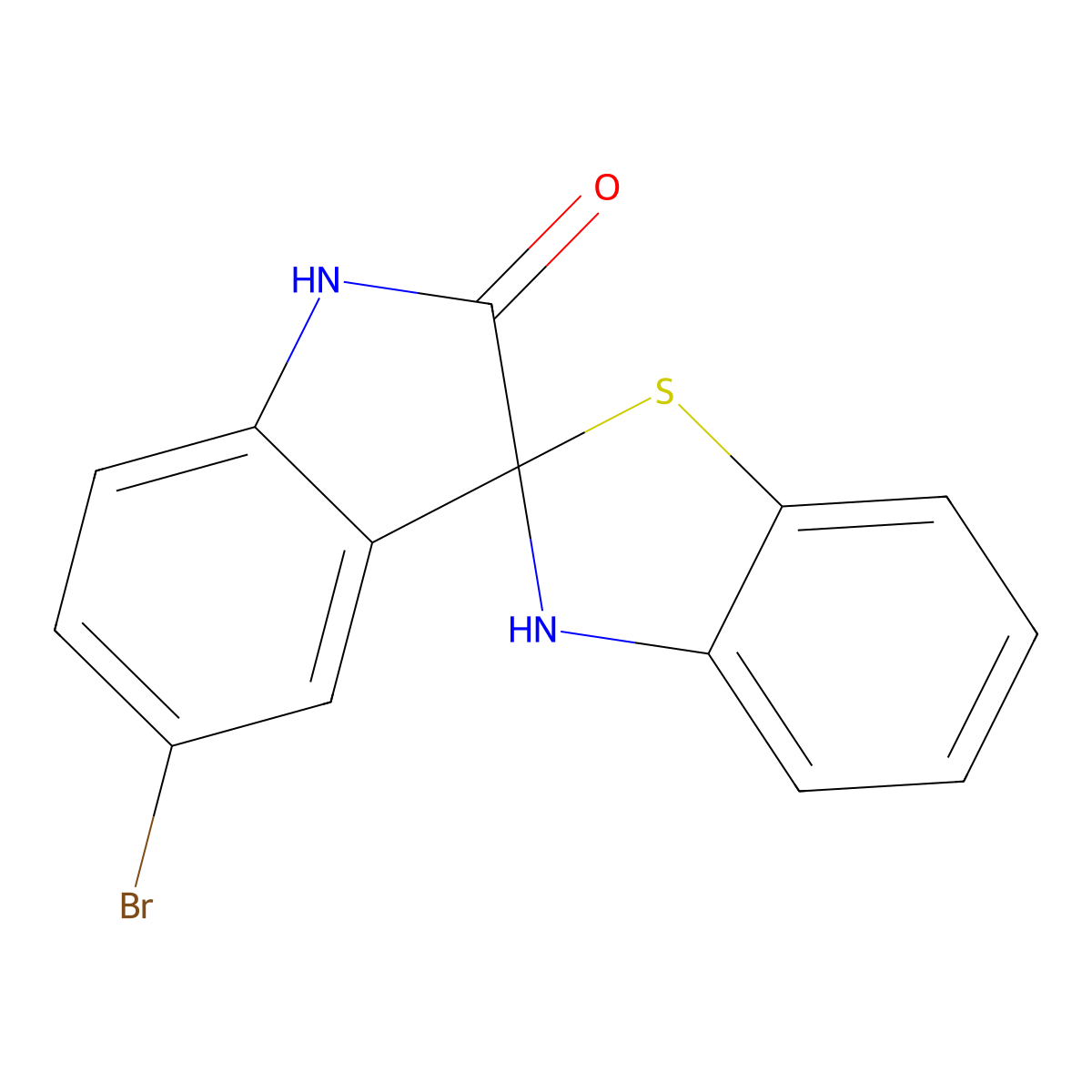 5'-bromo-3H-spiro[1,3-benzothiazole-2,3'-indol]-2'(1'H)-one molecular structure, CAS 810631-59-5