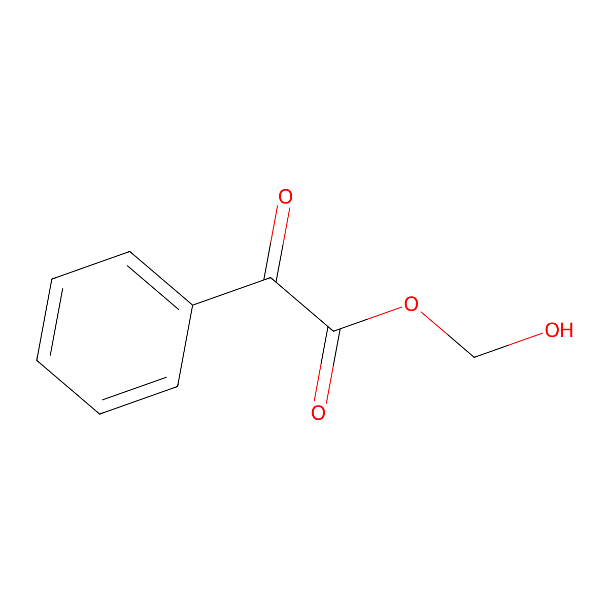 Hydroxymethyl oxo(phenyl)acetate molecular structure, CAS 81065-85-2