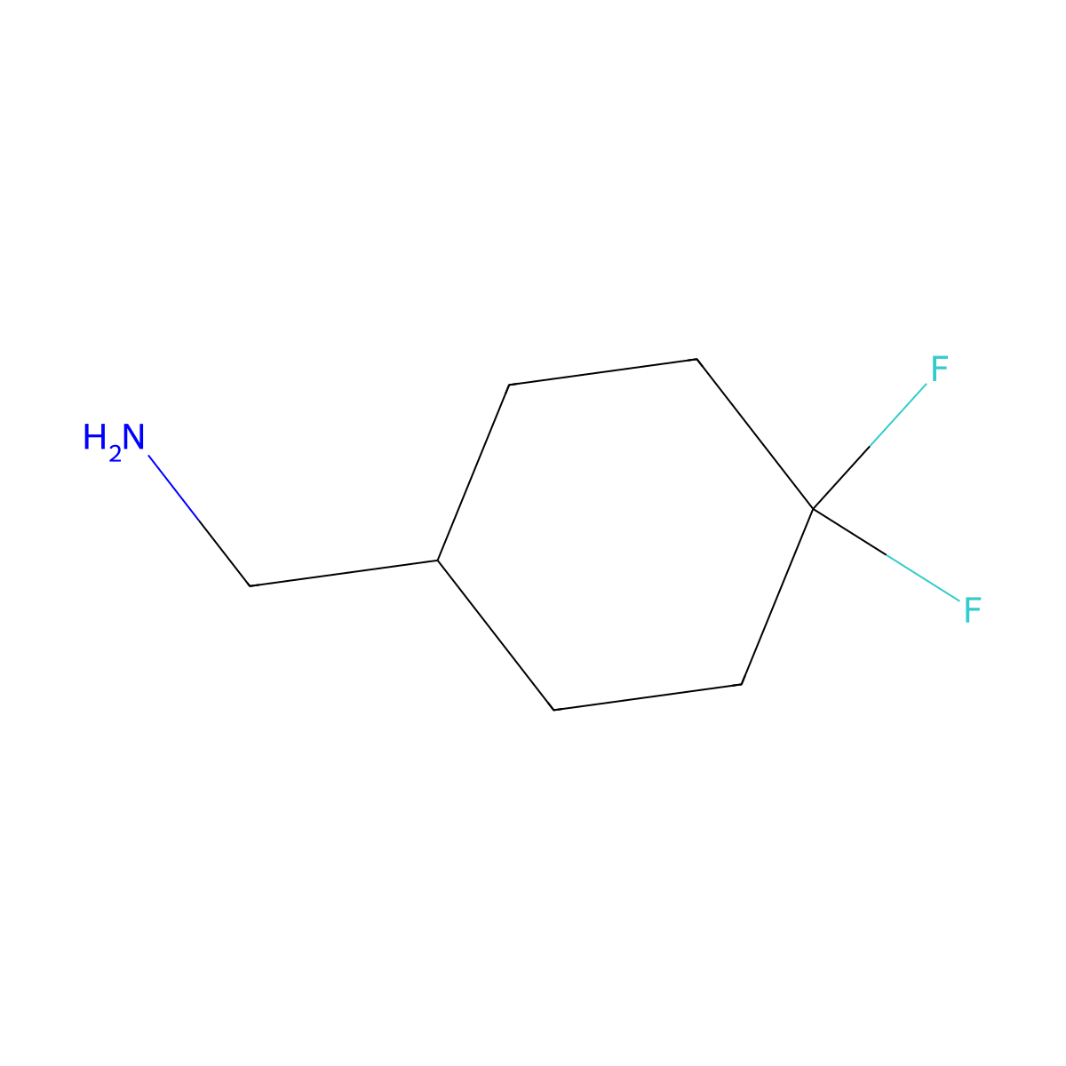 (4,4-Difluorocyclohexyl)methanamine molecular structure, CAS 810659-05-3