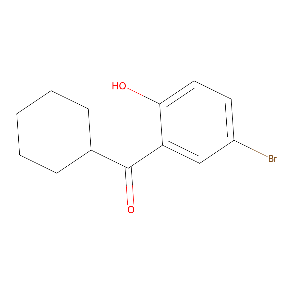(5-Bromo-2-hydroxyphenyl)(cyclohexyl)methanone molecular structure, CAS 81066-17-3