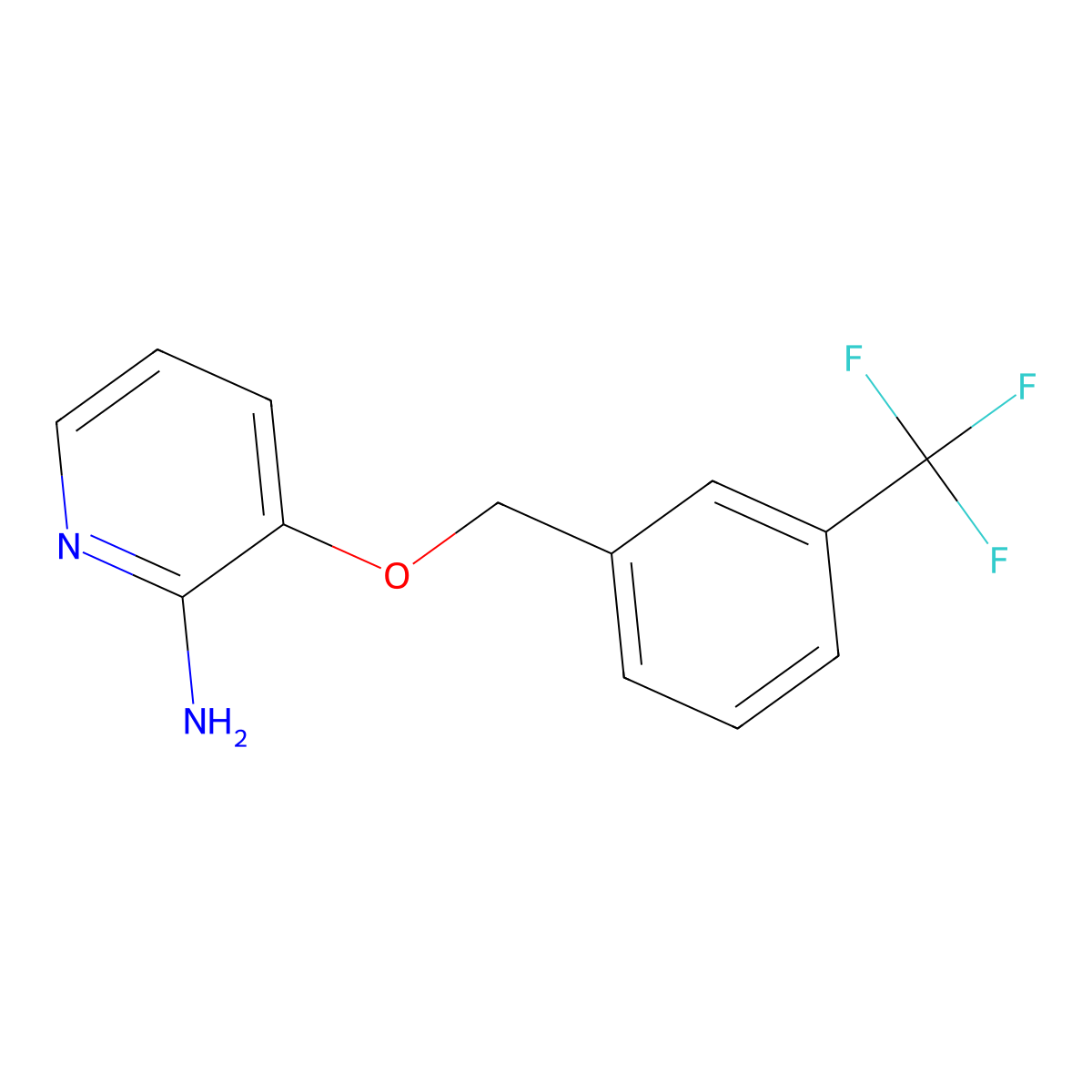 3-{[3-(Trifluoromethyl)benzyl]oxy}-2-pyridinamine molecular structure, CAS 81066-62-8