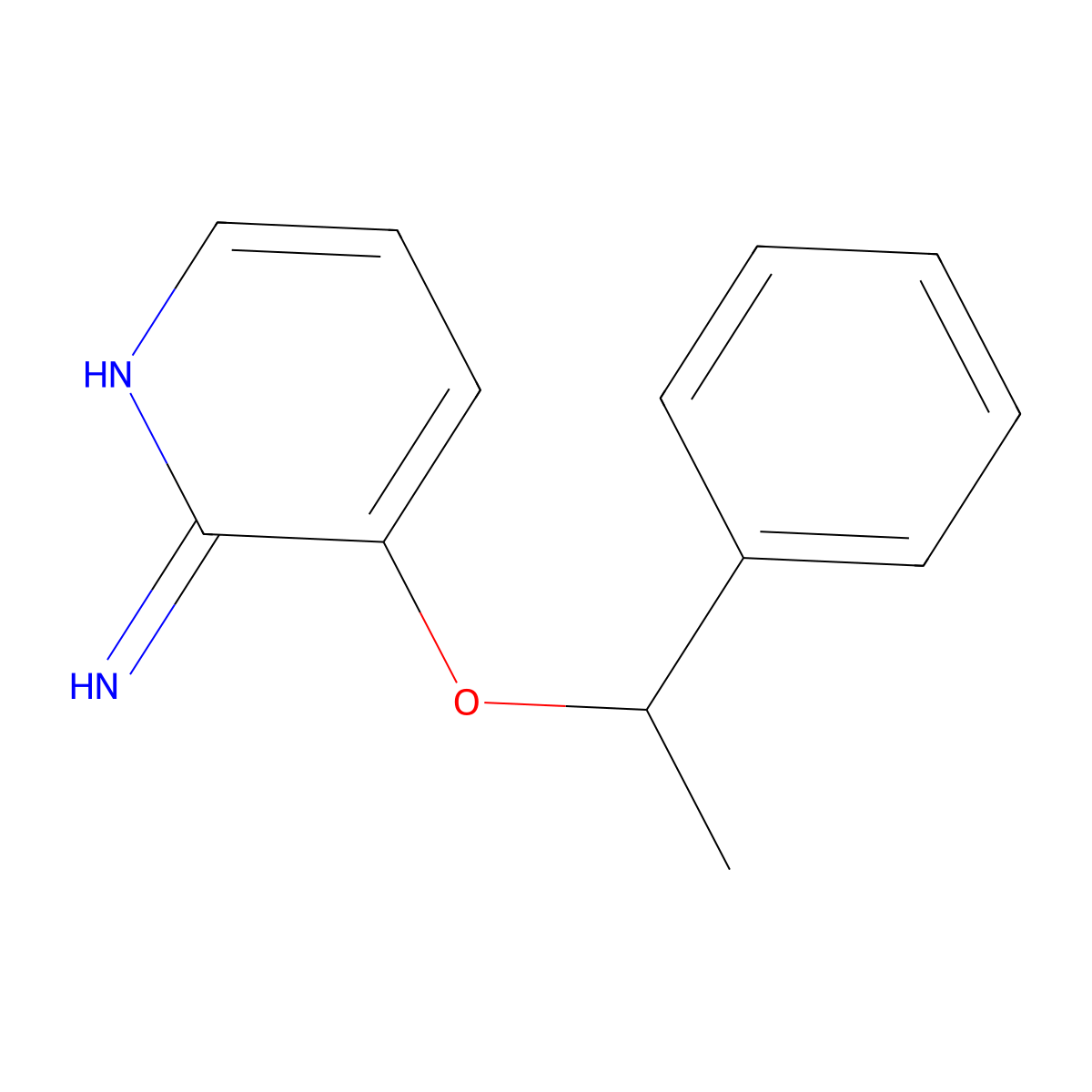 3-(1-Phenylethoxy)pyridin-2-amine molecular structure, CAS 81066-64-0