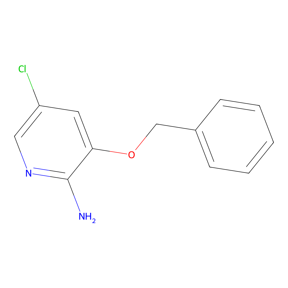 3-(Benzyloxy)-5-chloro-2-pyridinamine molecular structure, CAS 81066-66-2