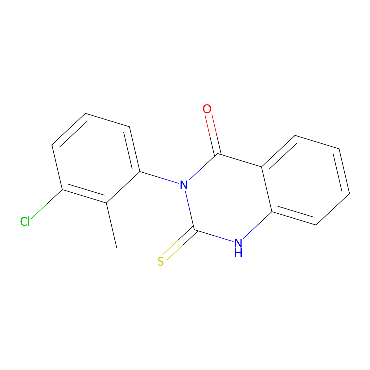 3-(3-Chloro-2-methylphenyl)-2-sulfanylidene-2,3-dihydroquinazolin-4(1H)-one molecular structure, CAS 81066-84-4