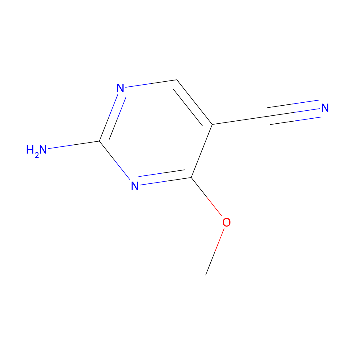 2-Amino-4-methoxypyrimidine-5-carbonitrile molecular structure, CAS 81066-95-7