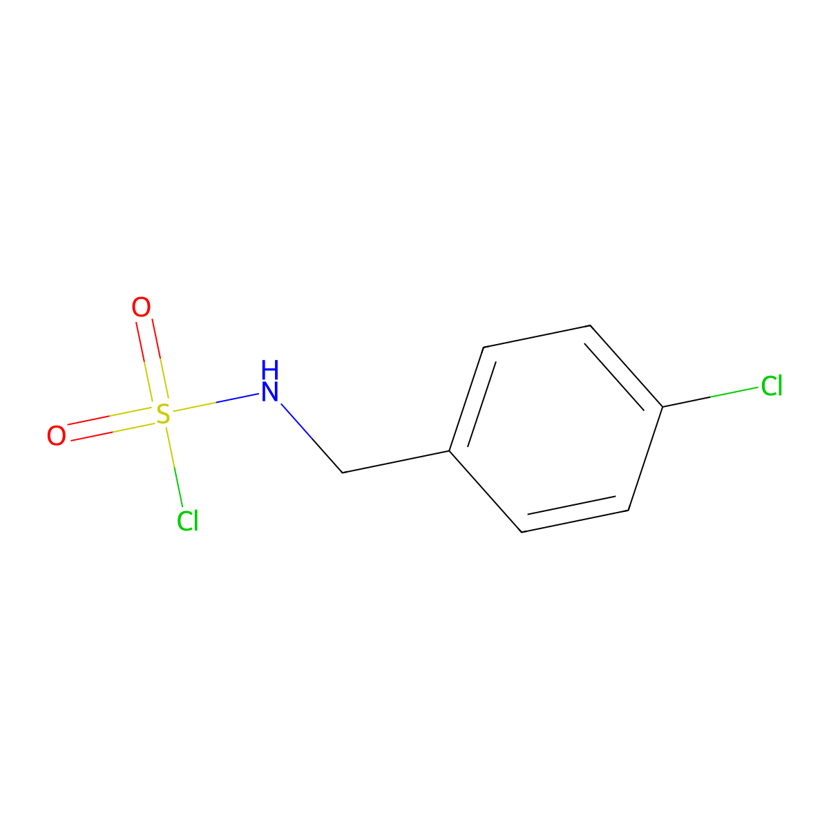 N-[(4-Chlorophenyl)methyl]sulfamoyl chloride molecular structure, CAS 810661-21-3