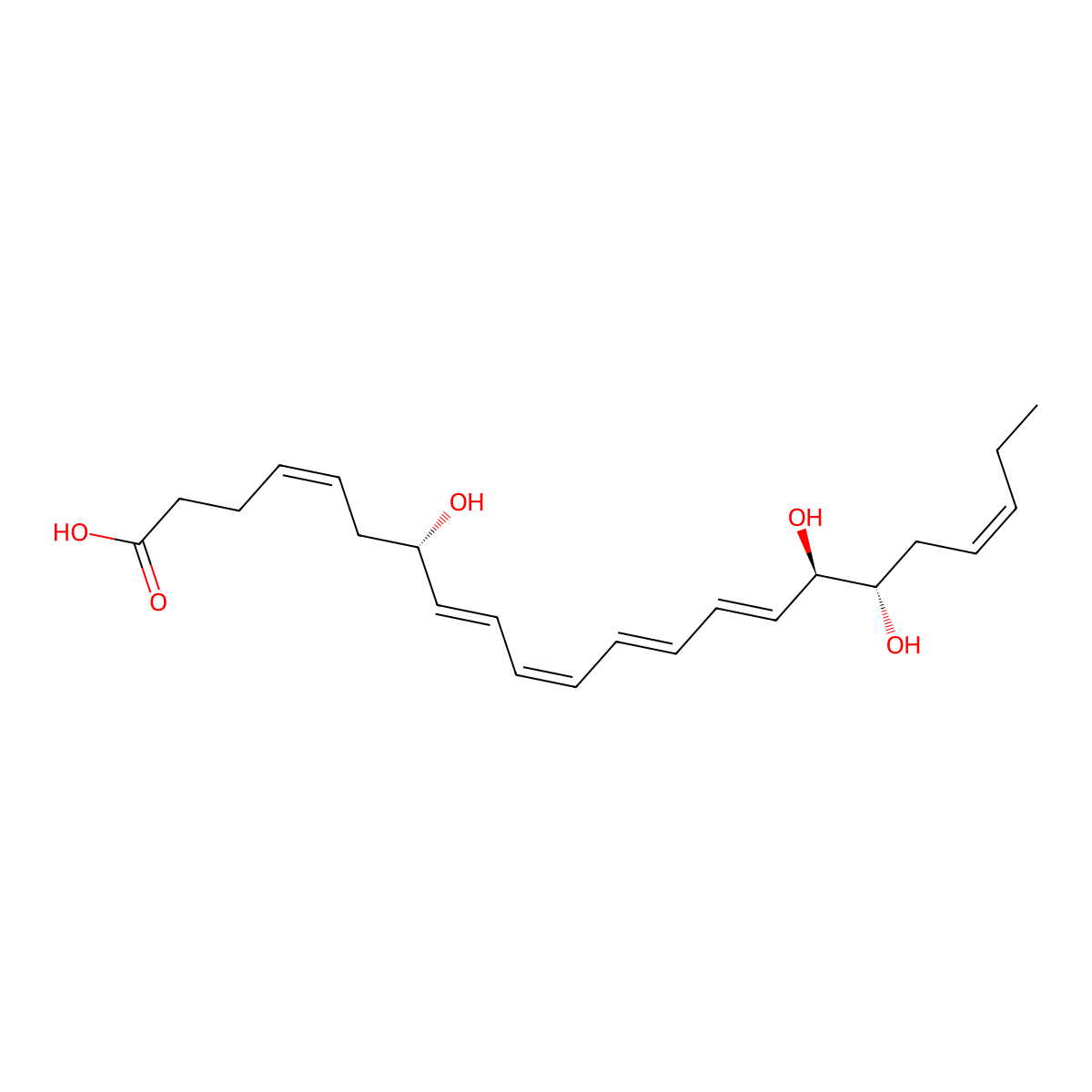 Resolvin D2 molecular structure, CAS 810668-37-2