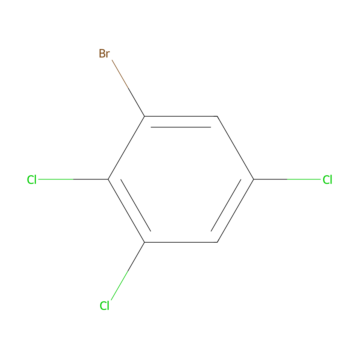 1-Bromo-2,3,5-trichlorobenzene molecular structure, CAS 81067-38-1