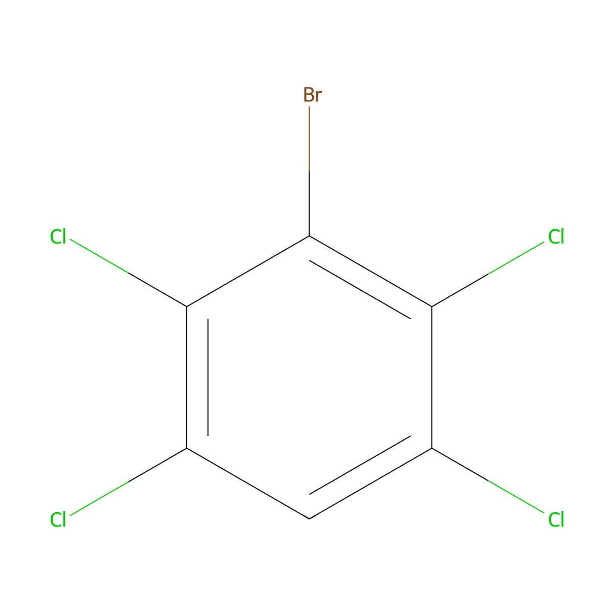 3-Bromo-1,2,4,5-tetrachlorobenzene molecular structure, CAS 81067-39-2