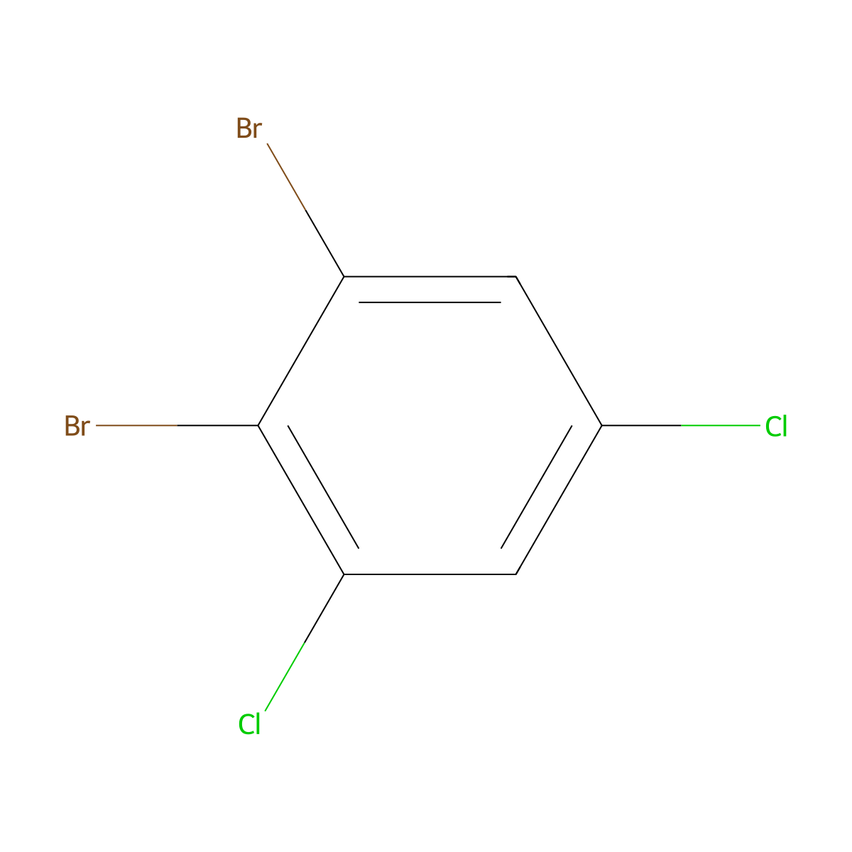 1,2-Bis(bromanyl)-3,5-bis(chloranyl)benzene molecular structure, CAS 81067-40-5