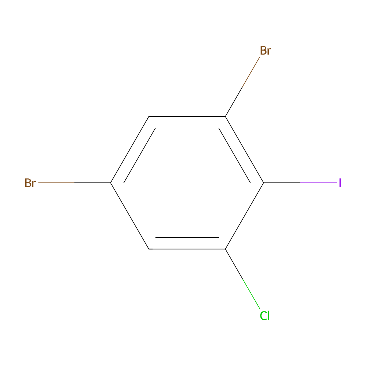 1,5-Dibromo-3-chloro-2-iodobenzene molecular structure, CAS 81067-45-0