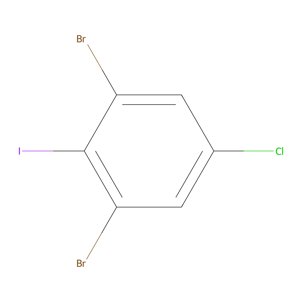 1,3-Dibromo-5-chloro-2-iodobenzene molecular structure, CAS 81067-46-1