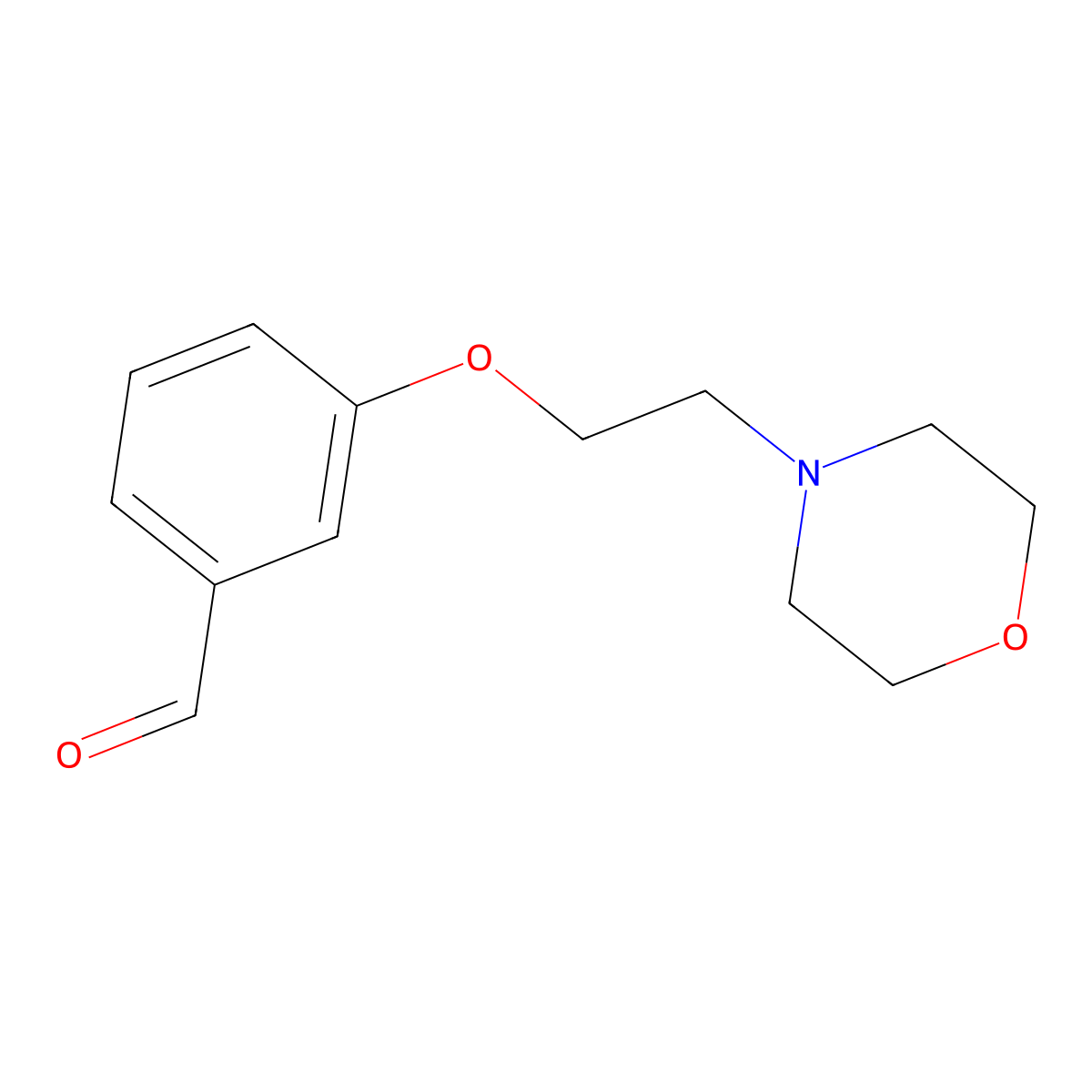 3-(2-Morpholin-4-ylethoxy)benzaldehyde molecular structure, CAS 81068-26-0