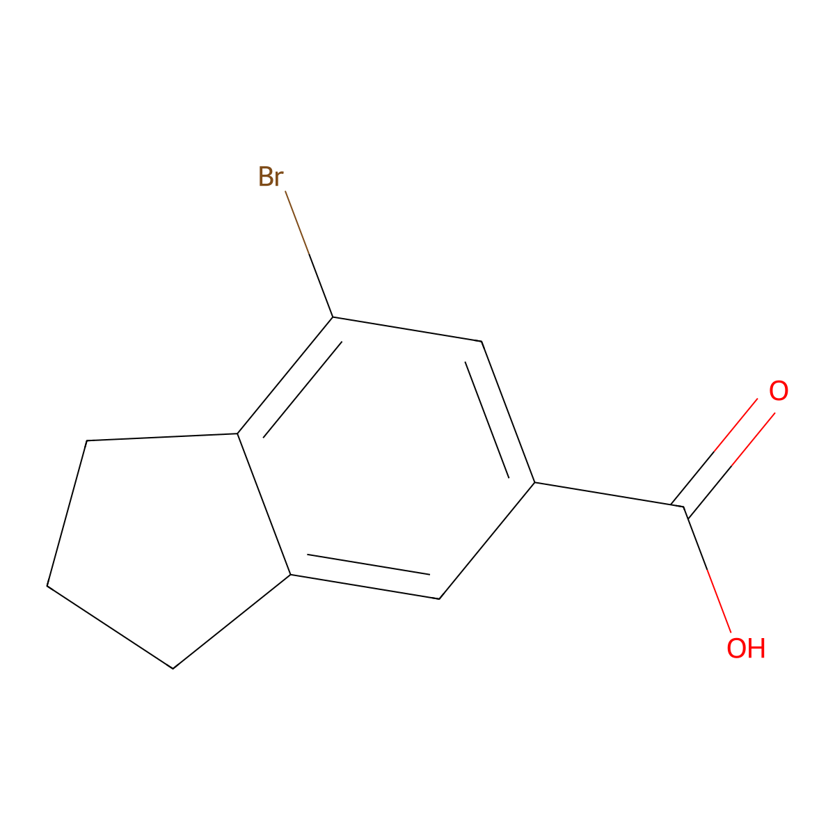 7-Bromoindane-5-carboxylic acid molecular structure, CAS 810680-95-6