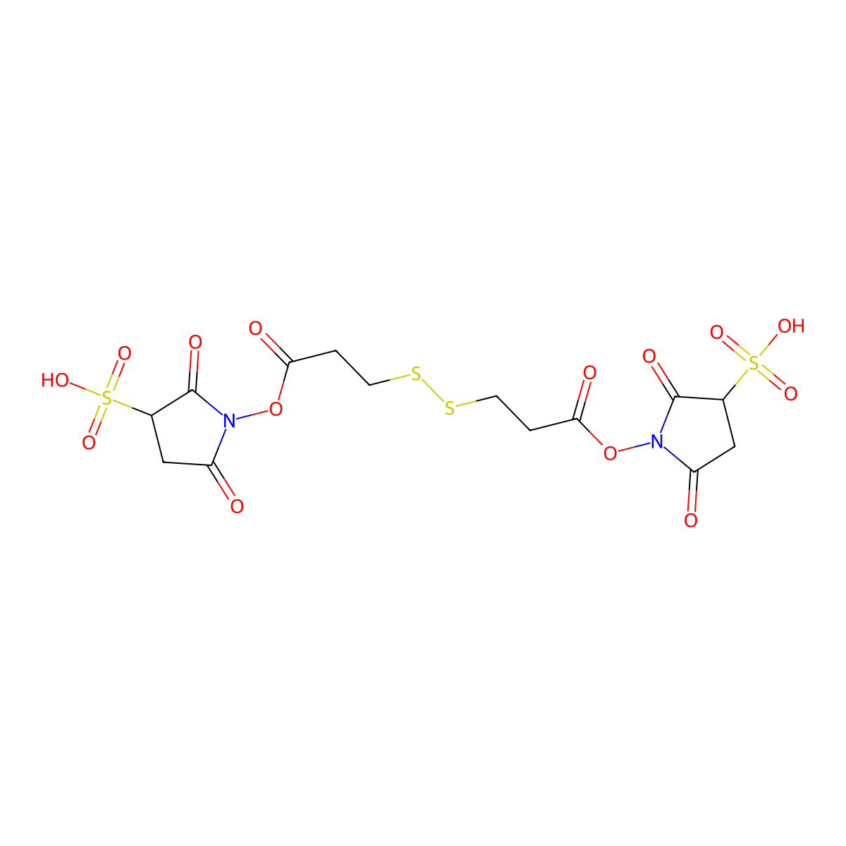 3,3'-Dithiobis(sulfosuccinimidyl propionate) molecular structure, CAS 81069-02-5