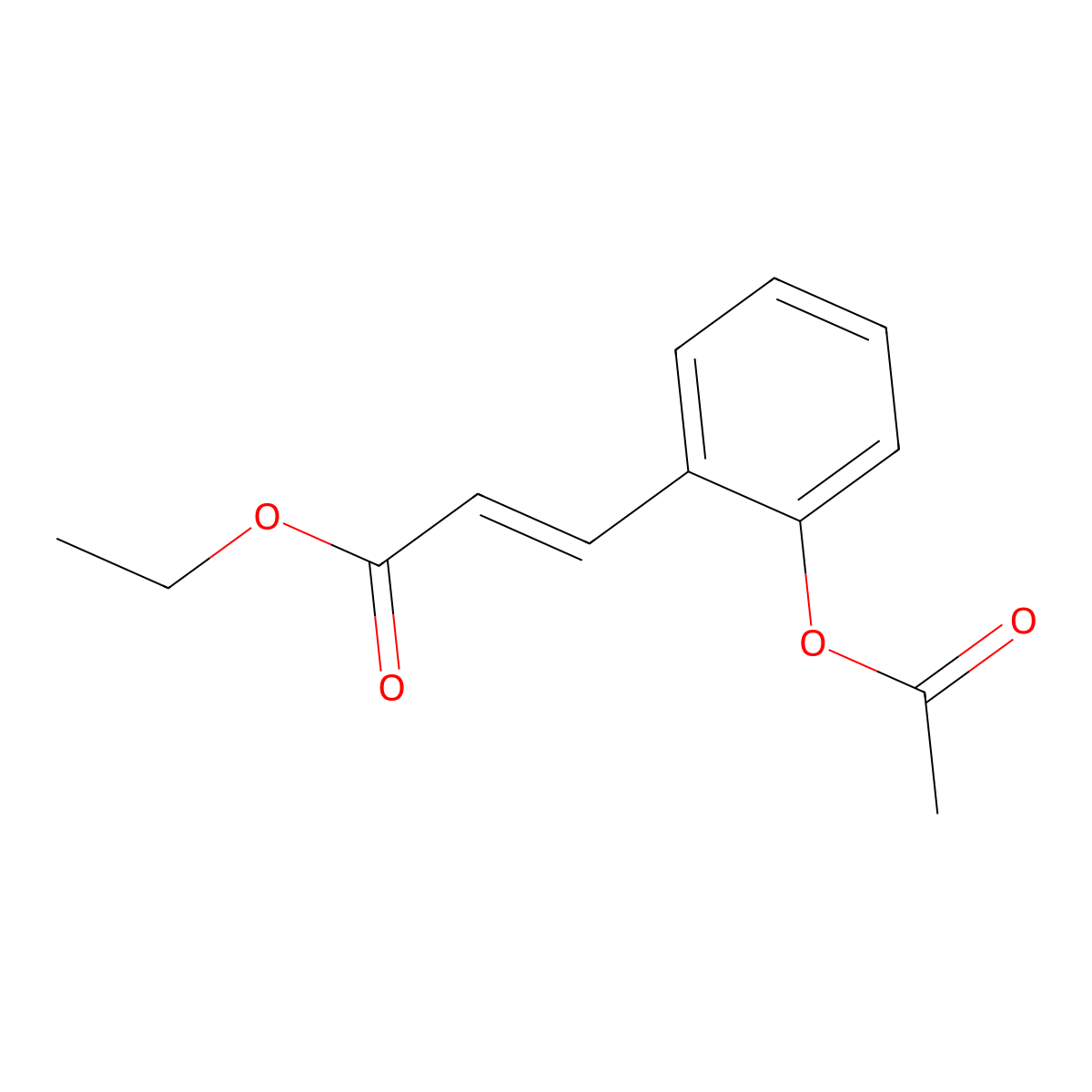 2-Acetoxycinnamic acid ethyl ester molecular structure, CAS 81069-40-1