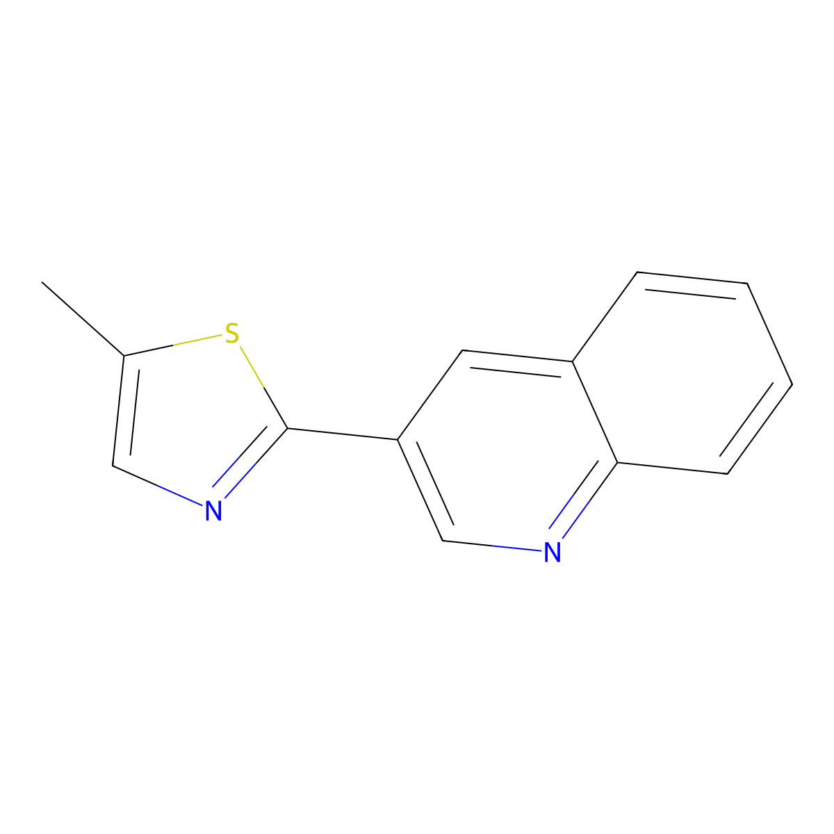 5-Methyl-2-(quinolin-3-yl)thiazole molecular structure, CAS 810690-11-0