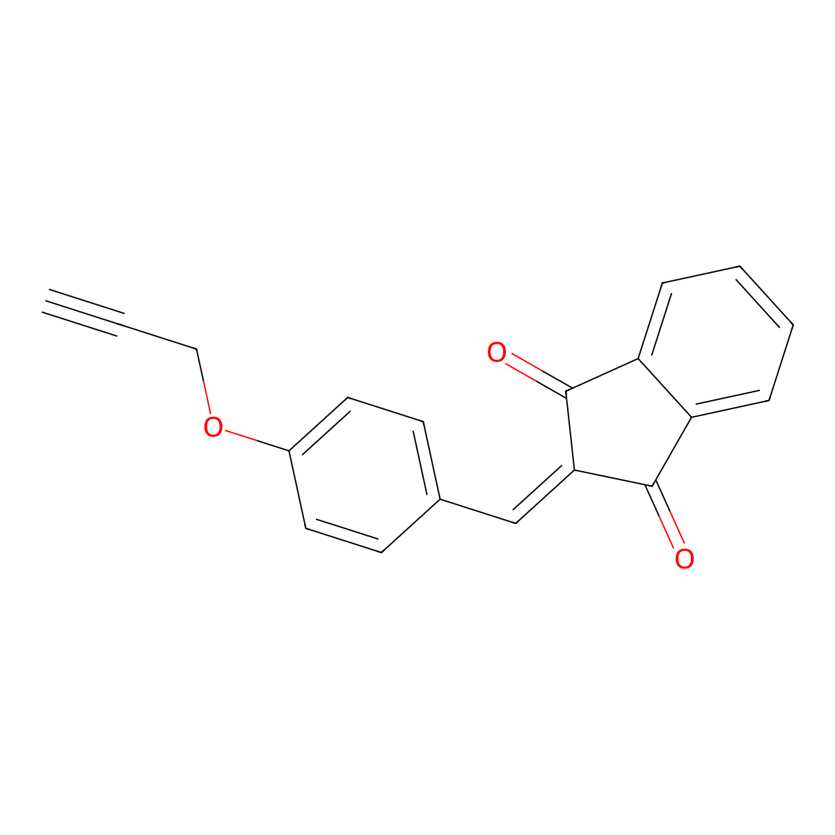 2-[(4-Prop-2-ynoxyphenyl)methylidene]indene-1,3-dione molecular structure, CAS 810690-25-6