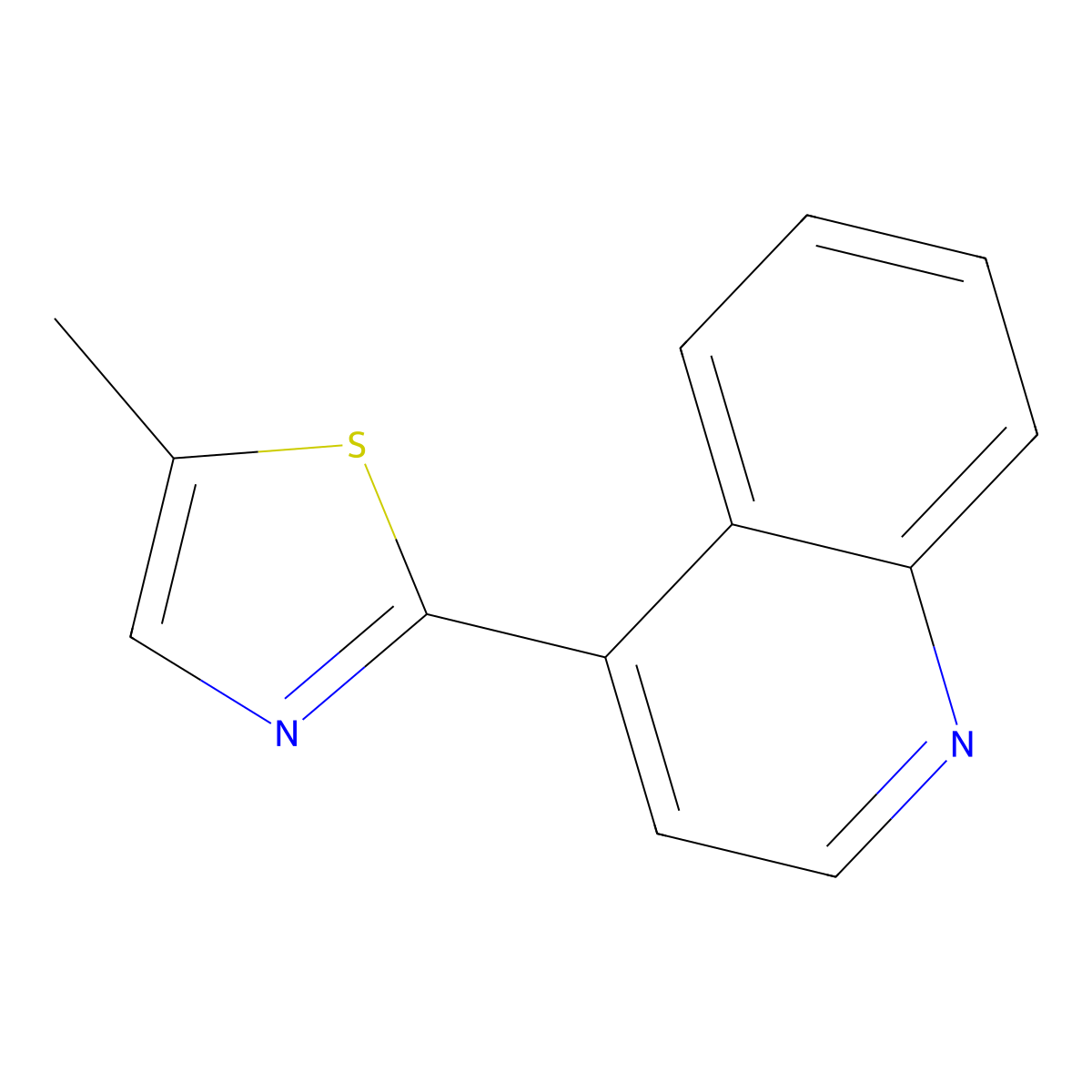 5-Methyl-2-(quinolin-4-yl)thiazole molecular structure, CAS 810690-48-3