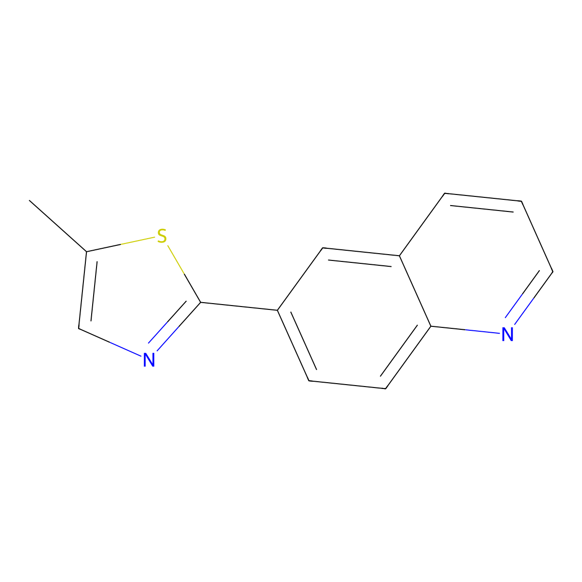 5-Methyl-2-(quinolin-6-yl)thiazole molecular structure, CAS 810690-55-2