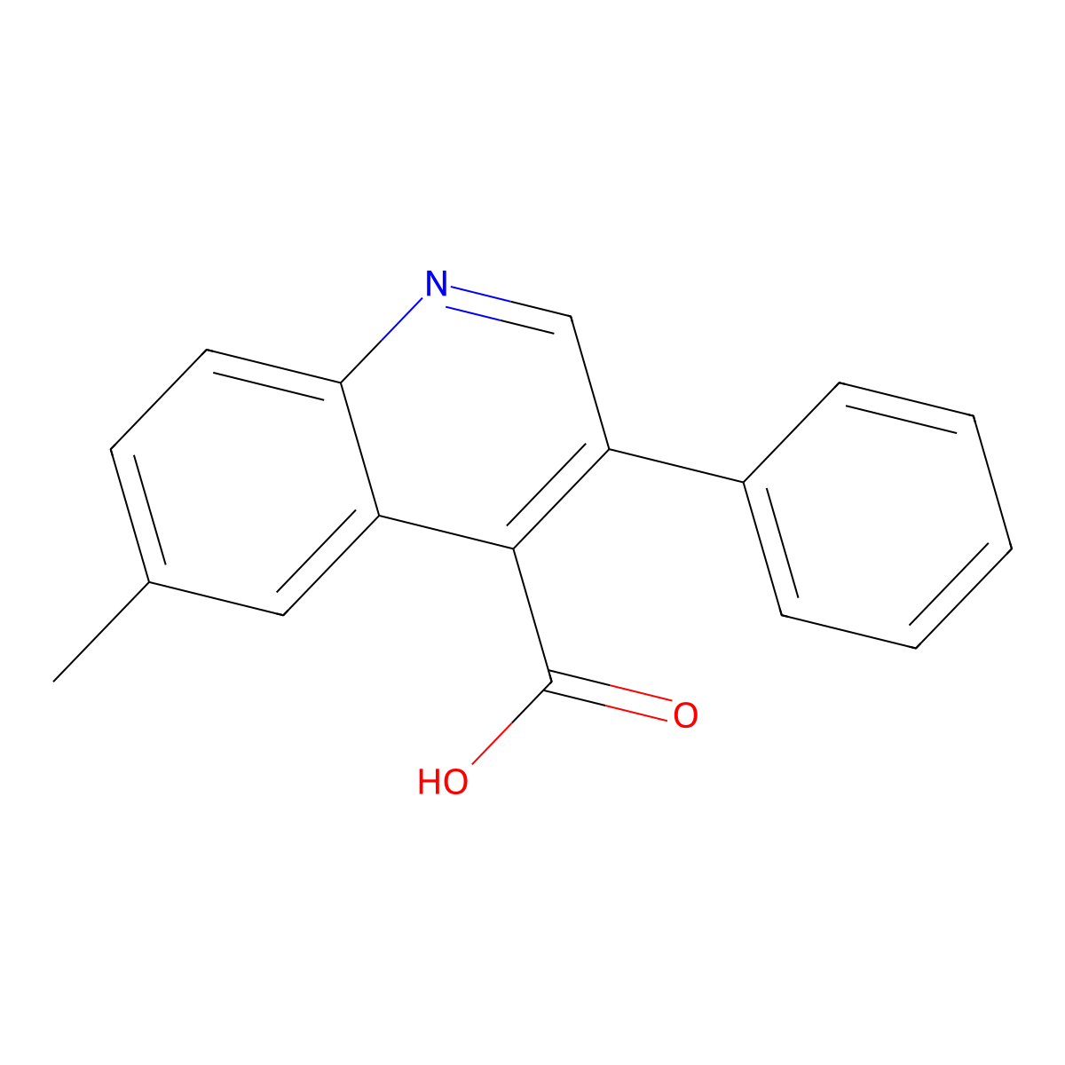 6-Methyl-3-phenylquinoline-4-carboxylic acid molecular structure, CAS 810690-96-1