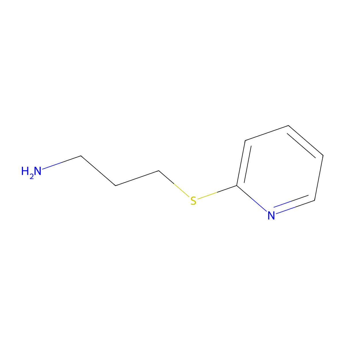 3-(Pyridin-2-ylthio)propan-1-amine molecular structure, CAS 81074-69-3