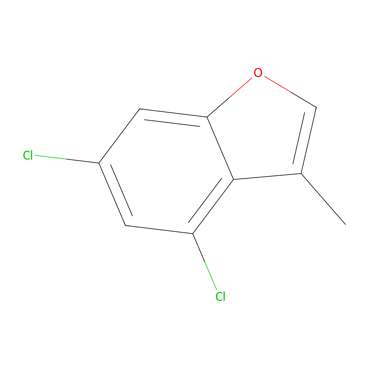 4,6-Dichloro-3-methylbenzofuran molecular structure, CAS 81078-72-0