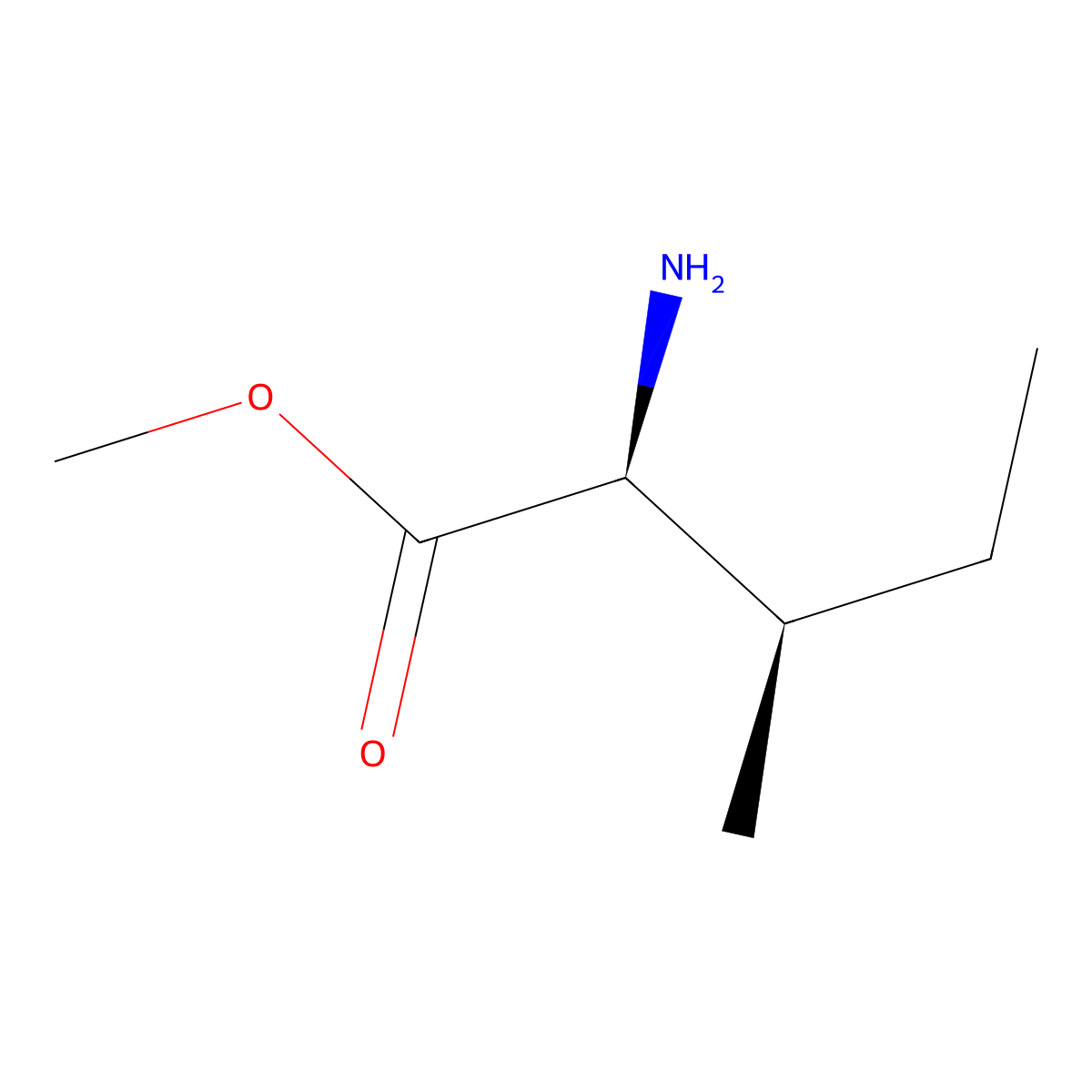 methyl (2S,3R)-2-amino-3-methylpentanoate molecular structure, CAS 81084-74-4