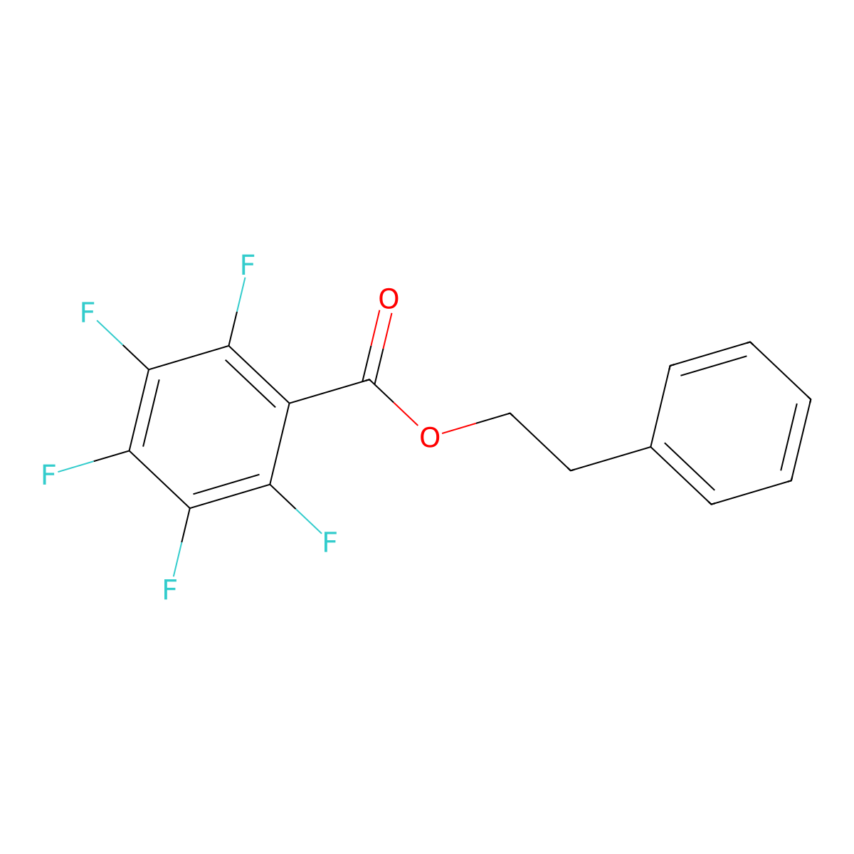 2-Phenylethyl pentafluorobenzoate molecular structure, CAS 81089-50-1