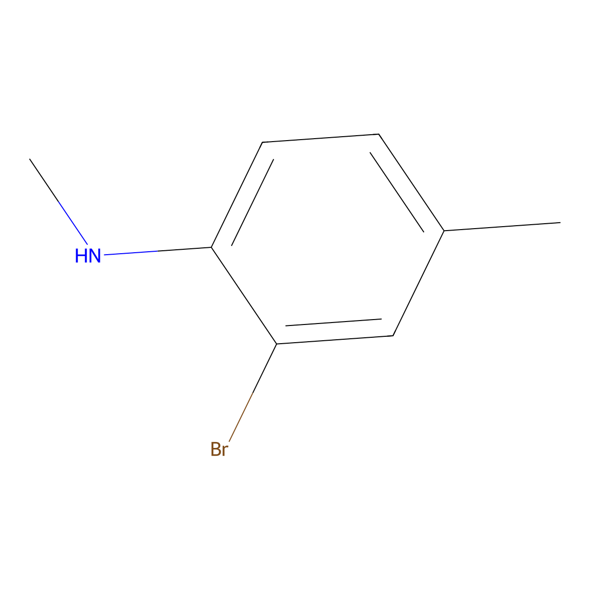 2-bromo-N,4-dimethylaniline molecular structure, CAS 81090-31-5