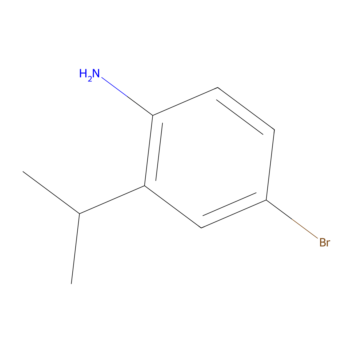 4-Bromo-2-(propan-2-yl)aniline molecular structure, CAS 81090-34-8